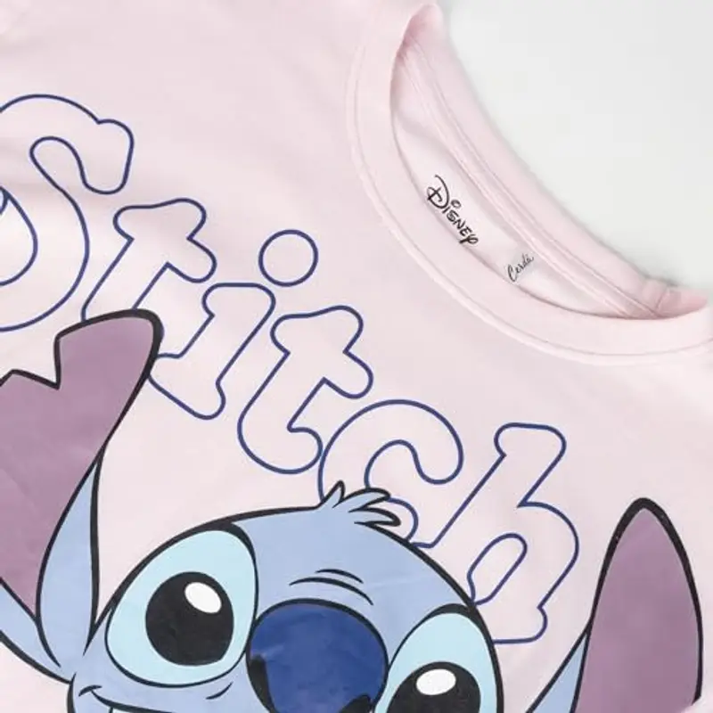 Maglietta Stitch per bambini - Rosa - Taglia 12 anni - Maglietta a maniche corte - Realizzata in 100% cotone 145 g/m2 miniatura 3