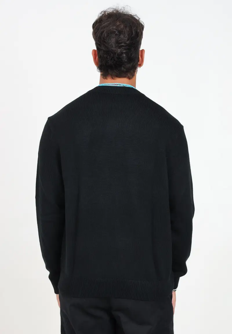 Maglioncino girocollo nero da uomo miniatura 2