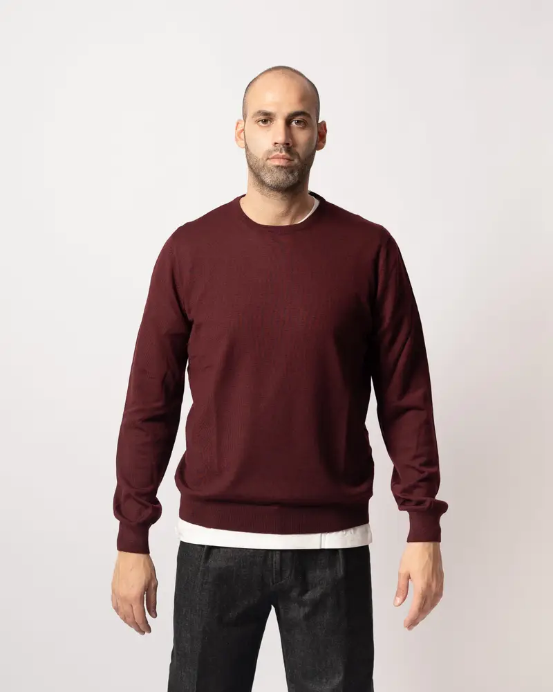 Maglioncino Lana merinos Bordeaux