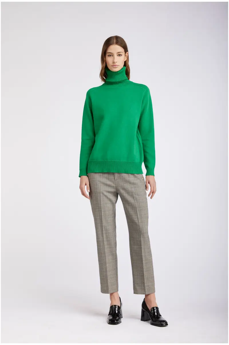 maglione collo alto mistolana erba m