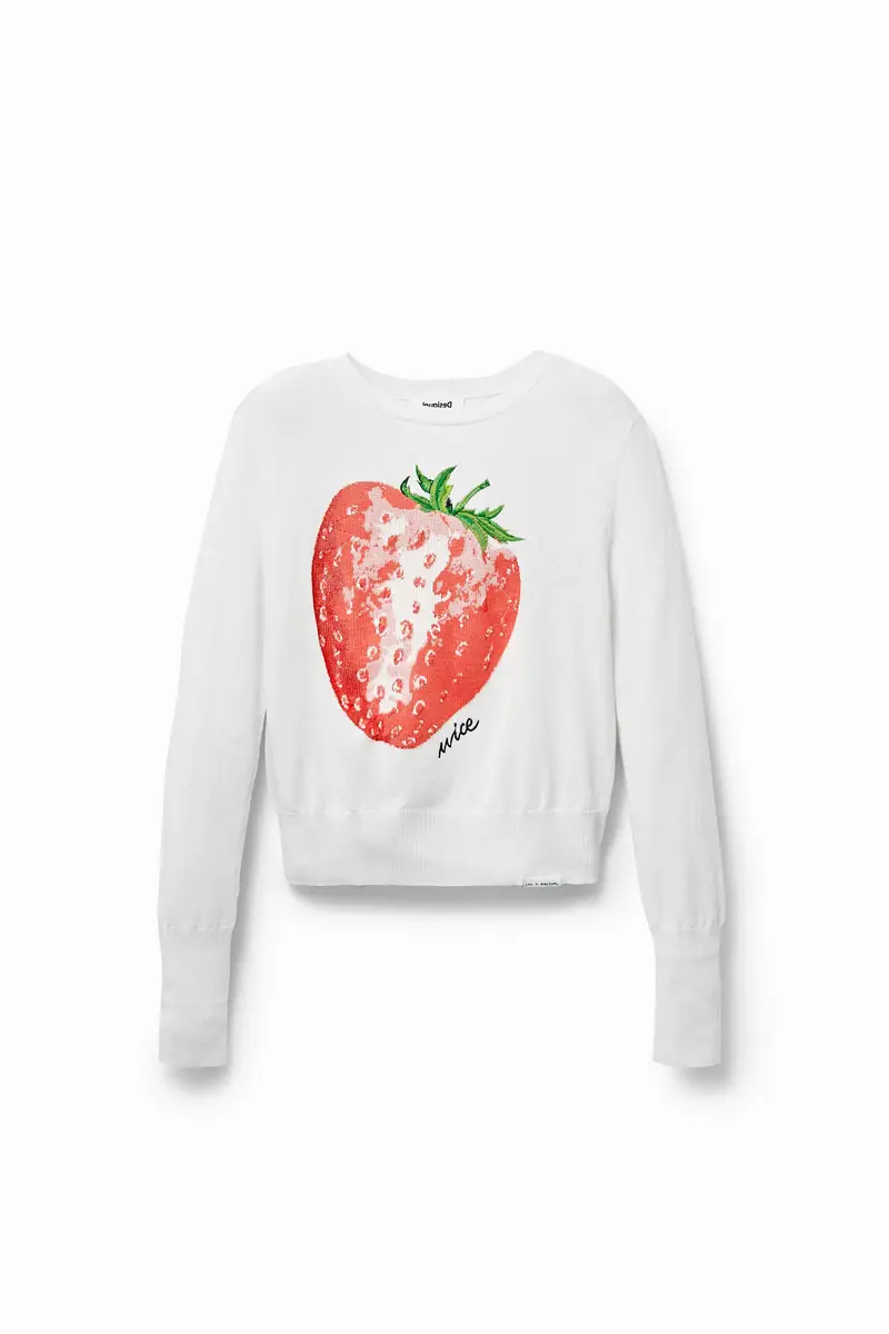 Maglione cropped fragola