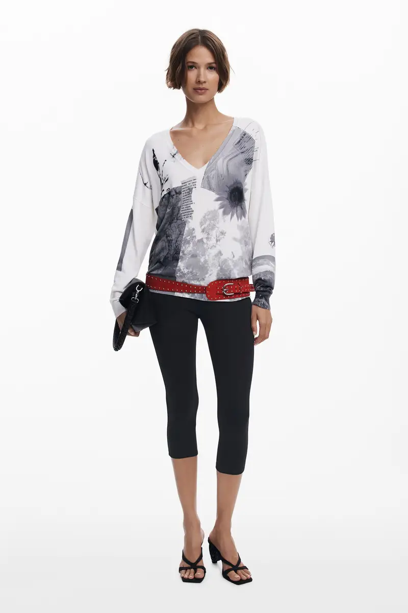 Maglione sottile collage