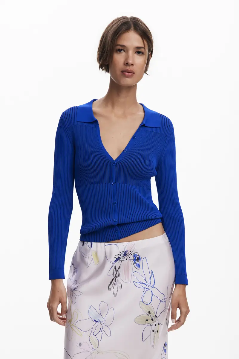 Maglione sottile con bottoni