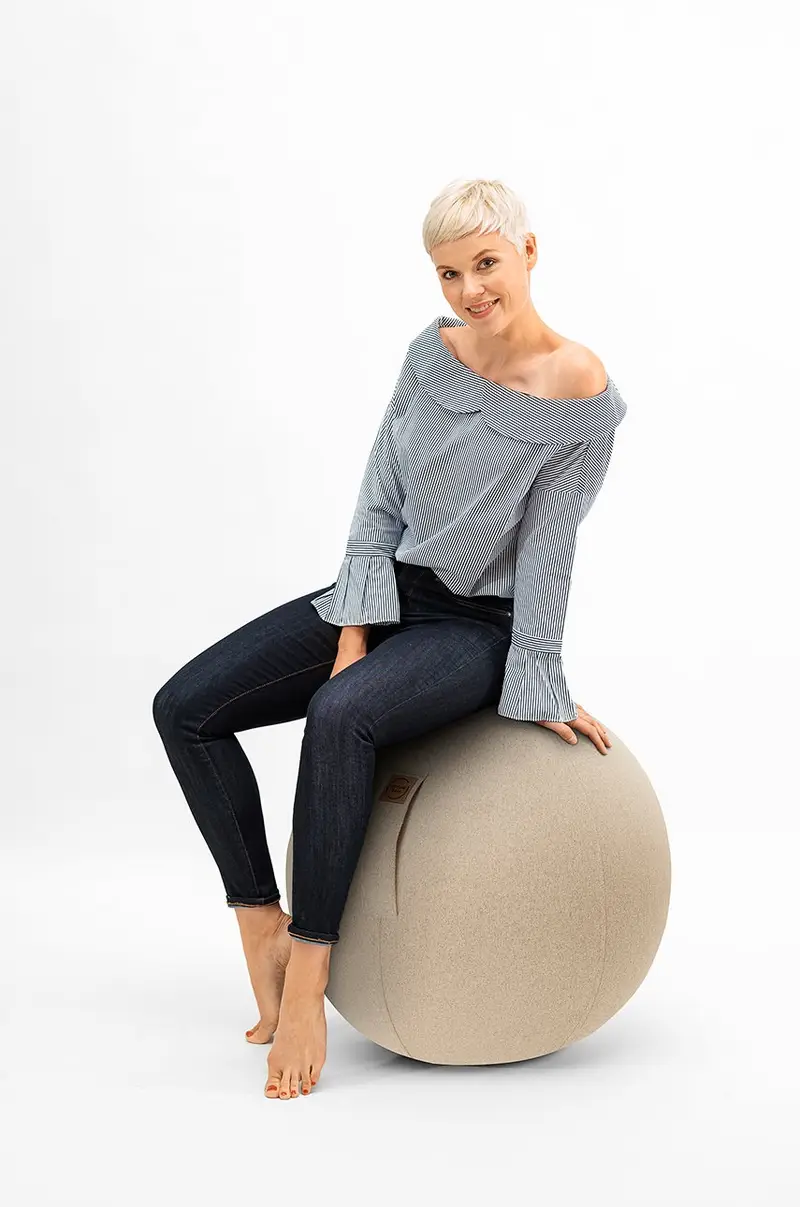 palla fitness Felt SittingBall Beige miniatura 3