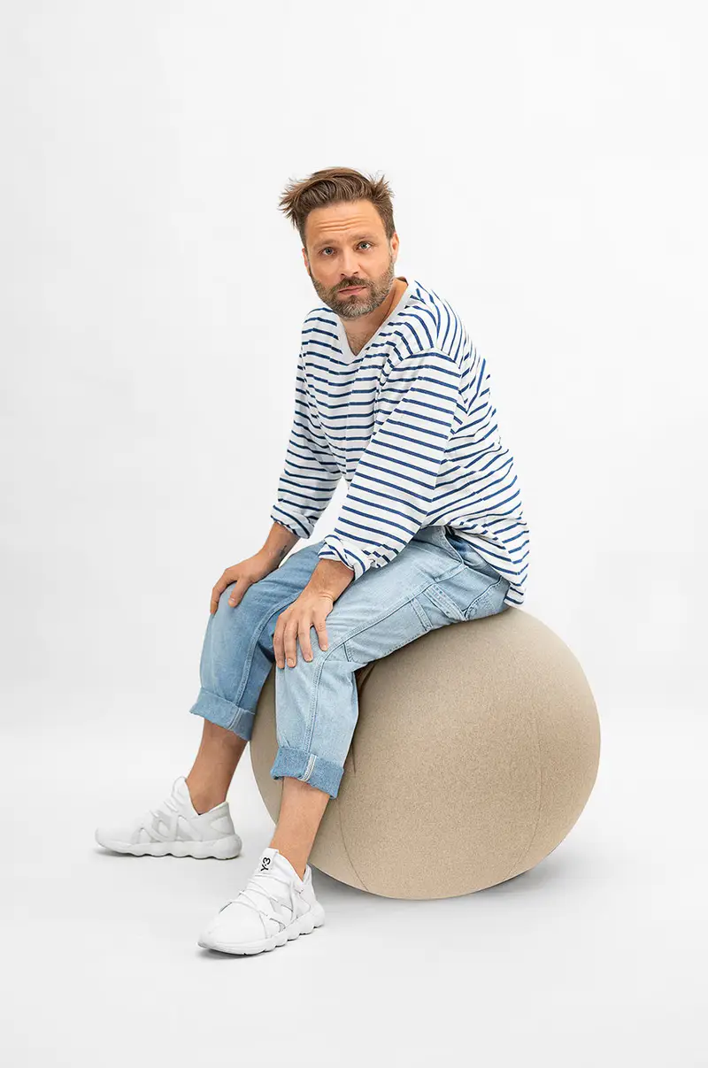 palla fitness Felt SittingBall Beige miniatura 4