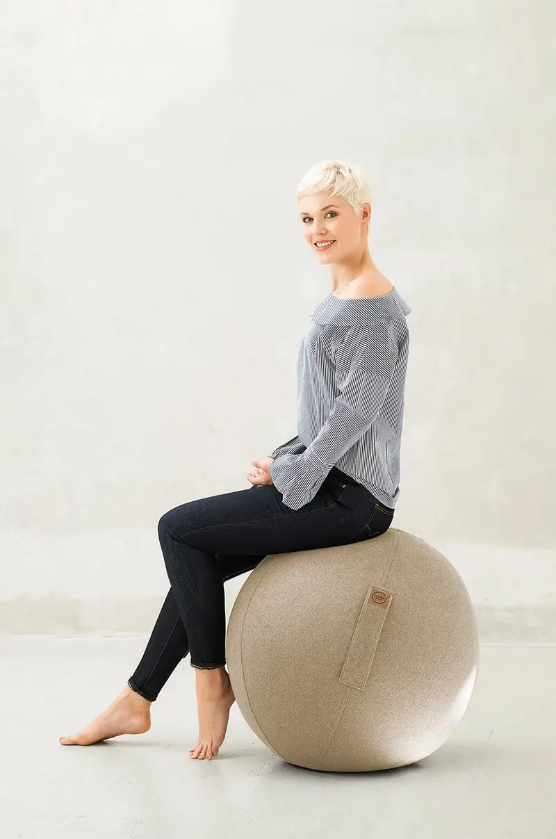 palla fitness Felt SittingBall Beige miniatura 5