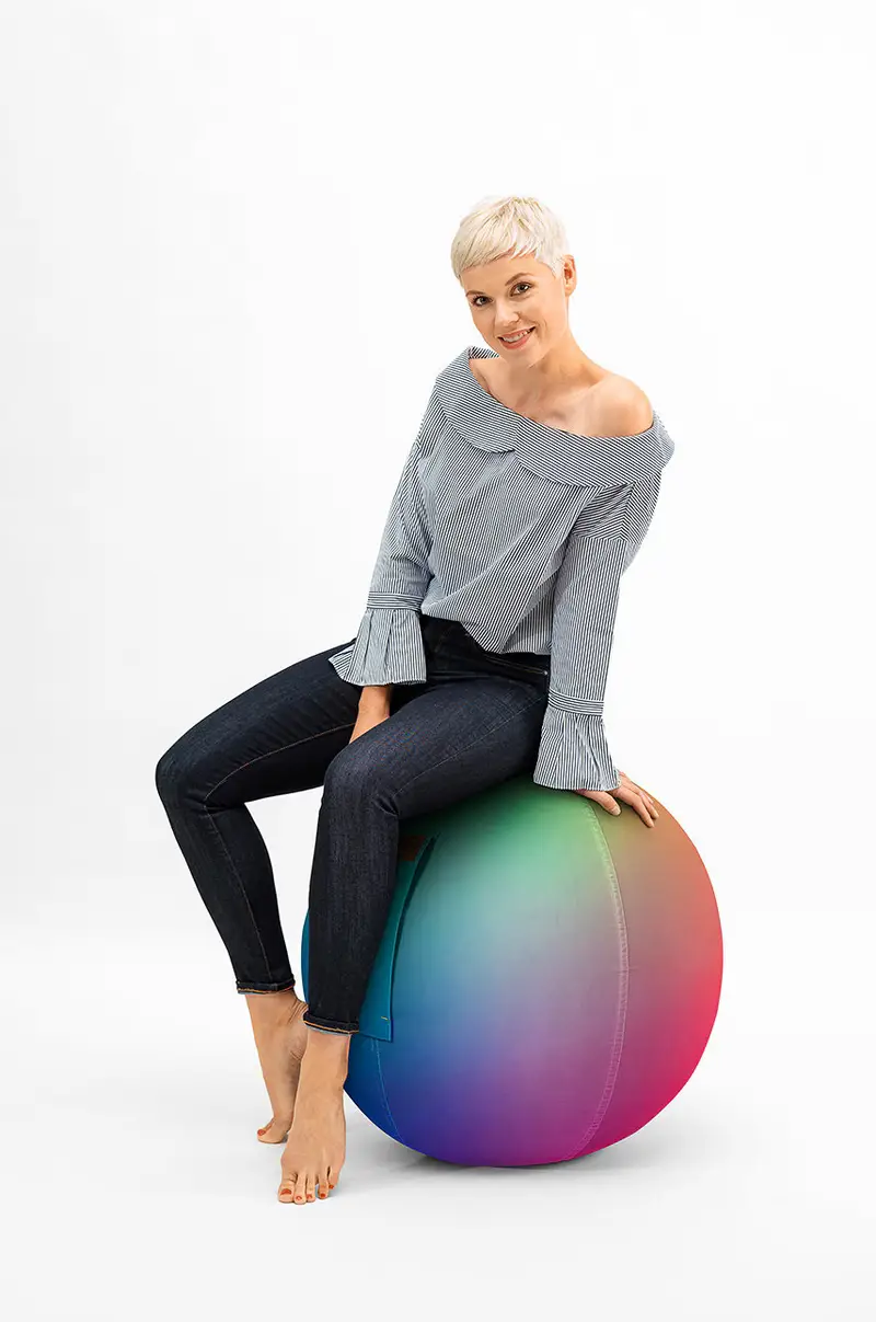 palla fitness Rainbow SittingBall Multicolore miniatura 3