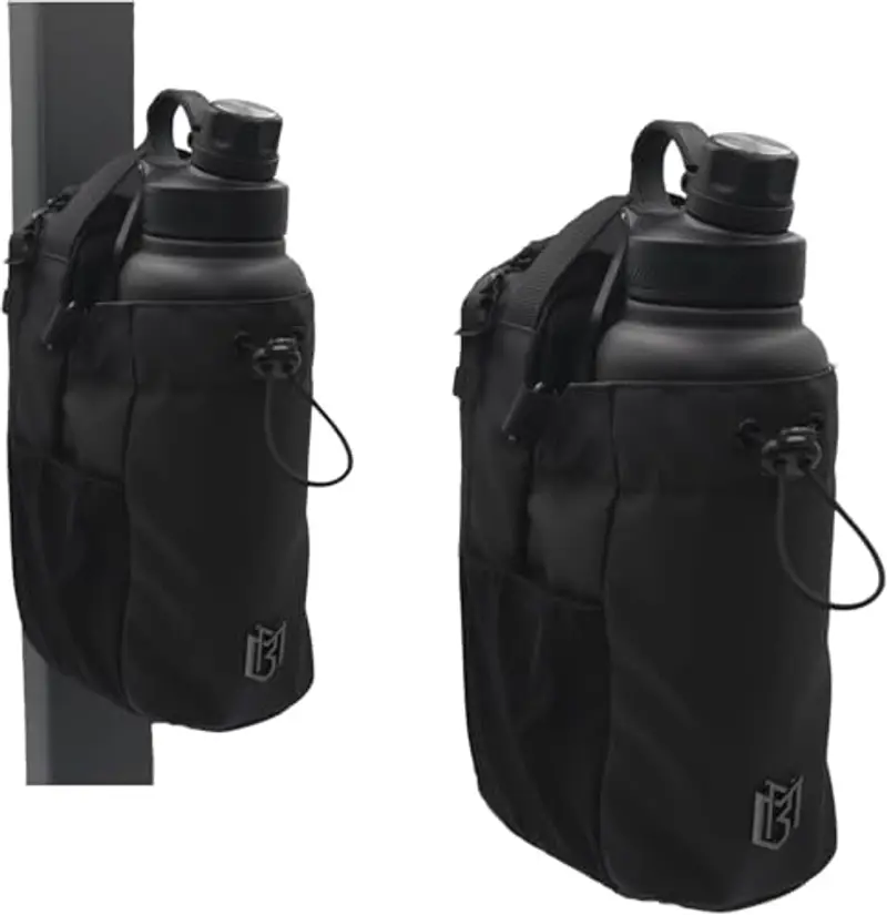 Magnetic Bag Company - Portabottiglie per uomo e donna | Borsa sportiva per viaggi, lavoro e sport | Tenere gli oggetti fuori dal pavimento sporco con fissaggio magnetico, nero, 9.7 x 4.4 x 5.8, Borsa