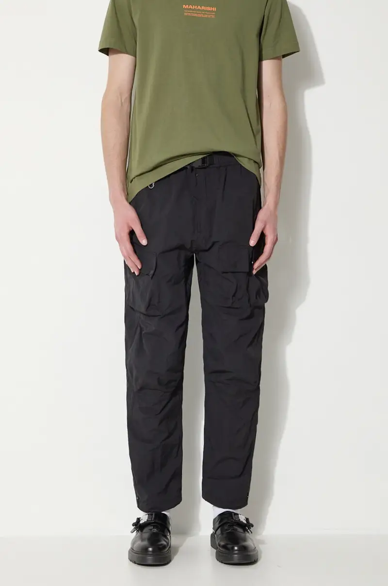 pantaloni Veg Dyed Cargo Track Pants Japanese uomo colore nero 5040.BLACK