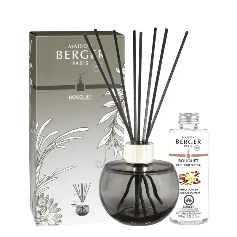 Bouquet Parfumé Coffret Bouquet Holly Gris Mousse - Diffusori di profumo