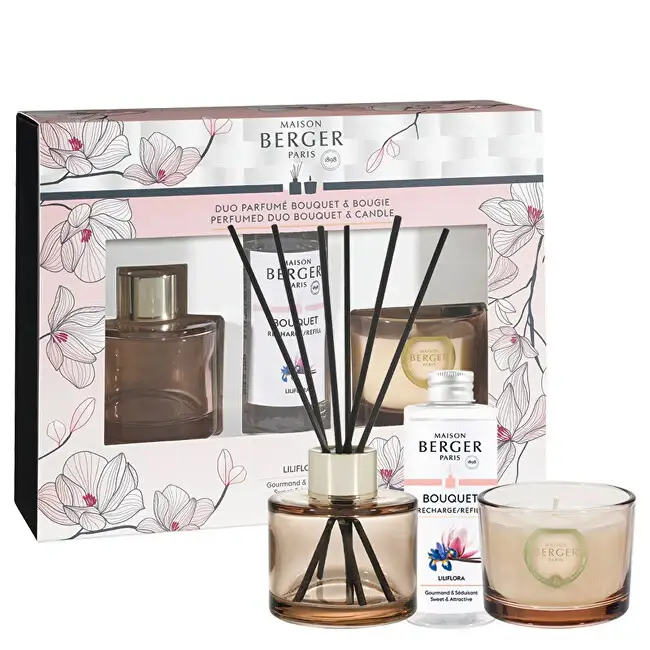Set regalo diffusore di aromi Bolero Magnolia Liliflora 80 ml + candela 80 g