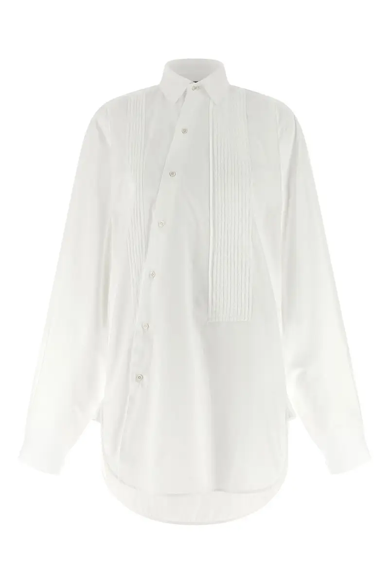 Camicia Crazy Smoking Plissée Bianco
