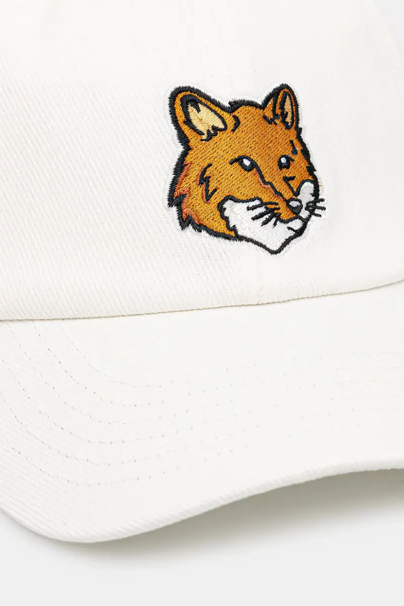 berretto da baseball in cotone Large Fox Head colore nero con applicazione MM06103WW0096 Bianco miniatura 2