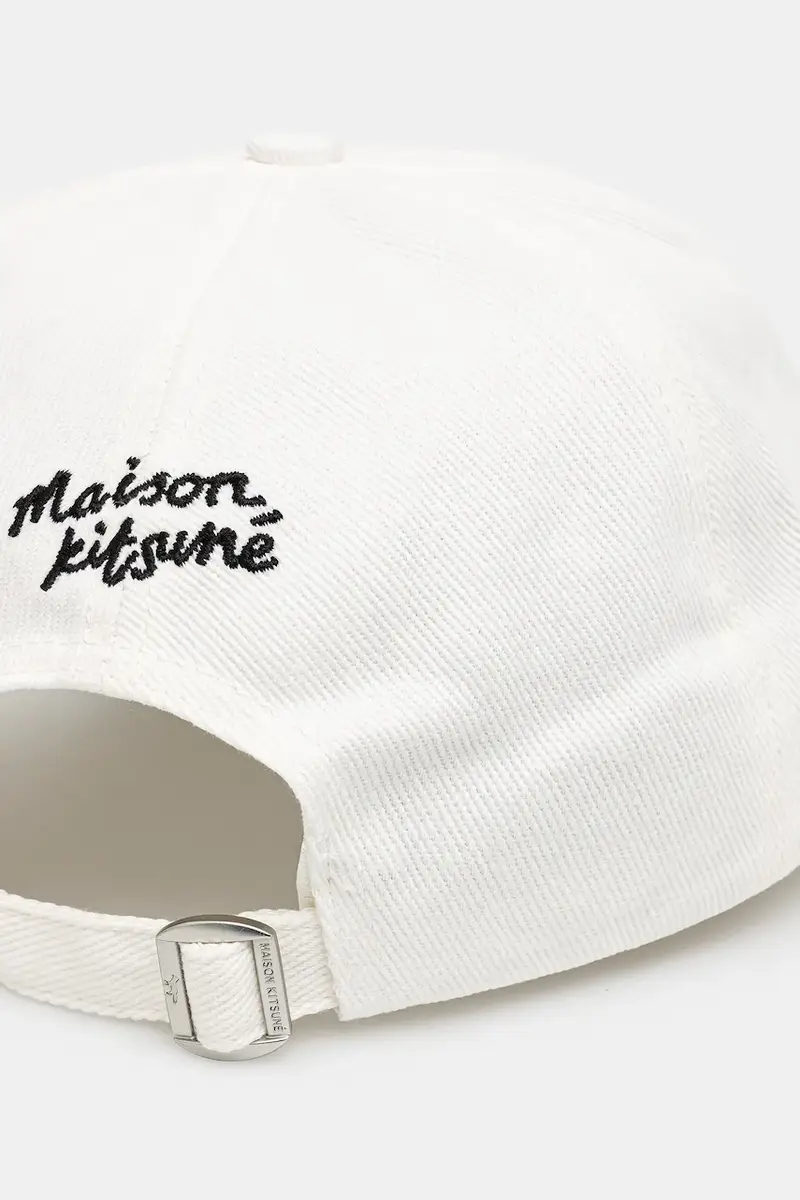 berretto da baseball in cotone Large Fox Head colore nero con applicazione MM06103WW0096 Bianco miniatura 3