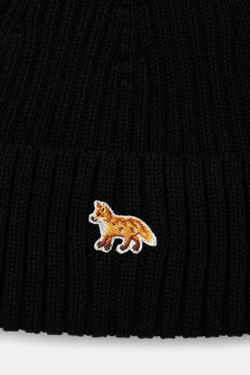 berretto in cotone Baby Fox Beanie colore nero PW06103KT1140 miniatura 3