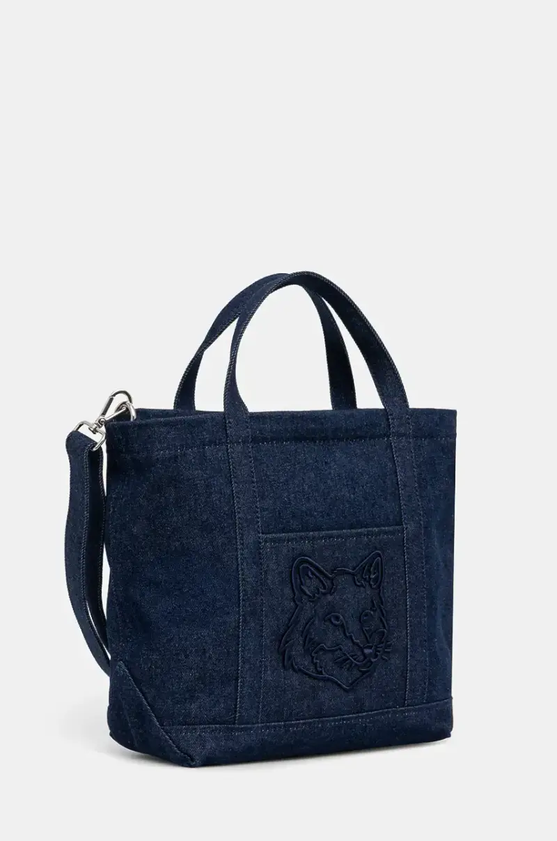 borsa Fox Head Small Tote colore blu navy LW05103WD4020 miniatura 2