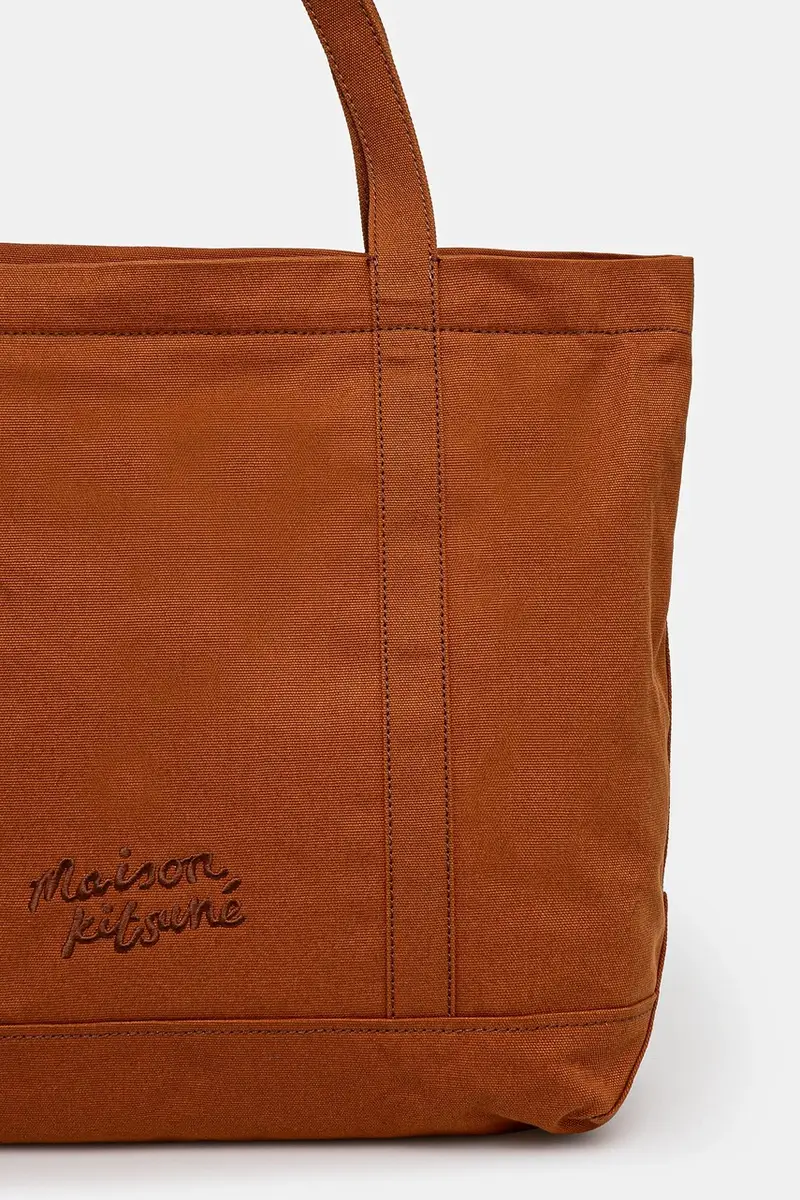 borsa in cotone Fox Head colore marrone LW05104WW0107 miniatura 3