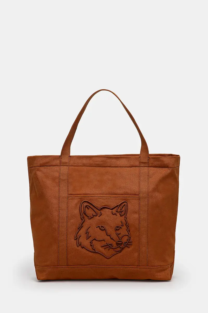 borsa in cotone Fox Head colore marrone LW05104WW0107