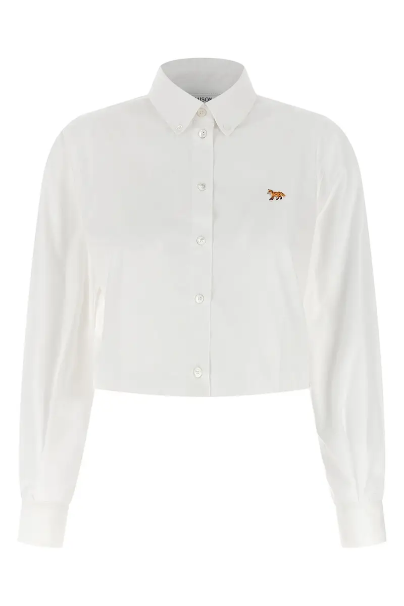 Camicia Crop Baby Fox Bianco