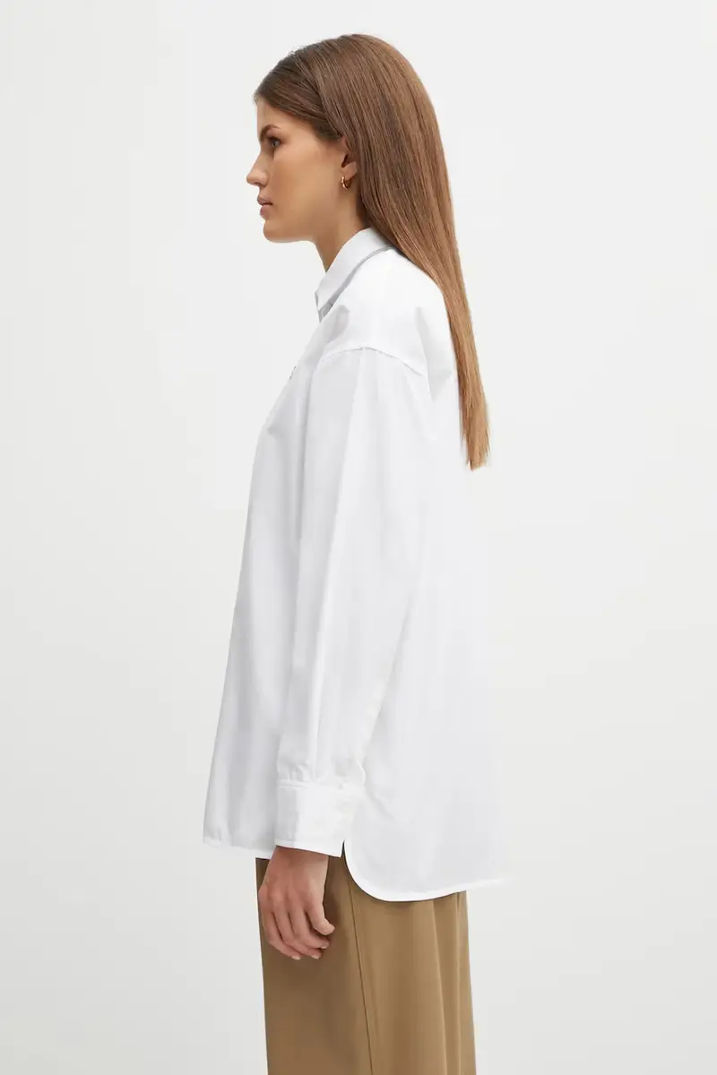 camicia in cotone Baby Fox Casual donna colore bianco OW00401WC0026 miniatura 2