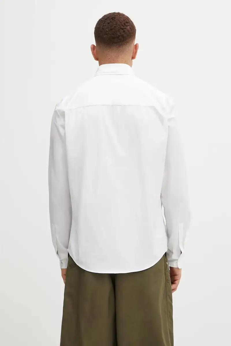 camicia in cotone Bold Fox Head Casual uomo colore bianco MM00412WC0026 miniatura 3