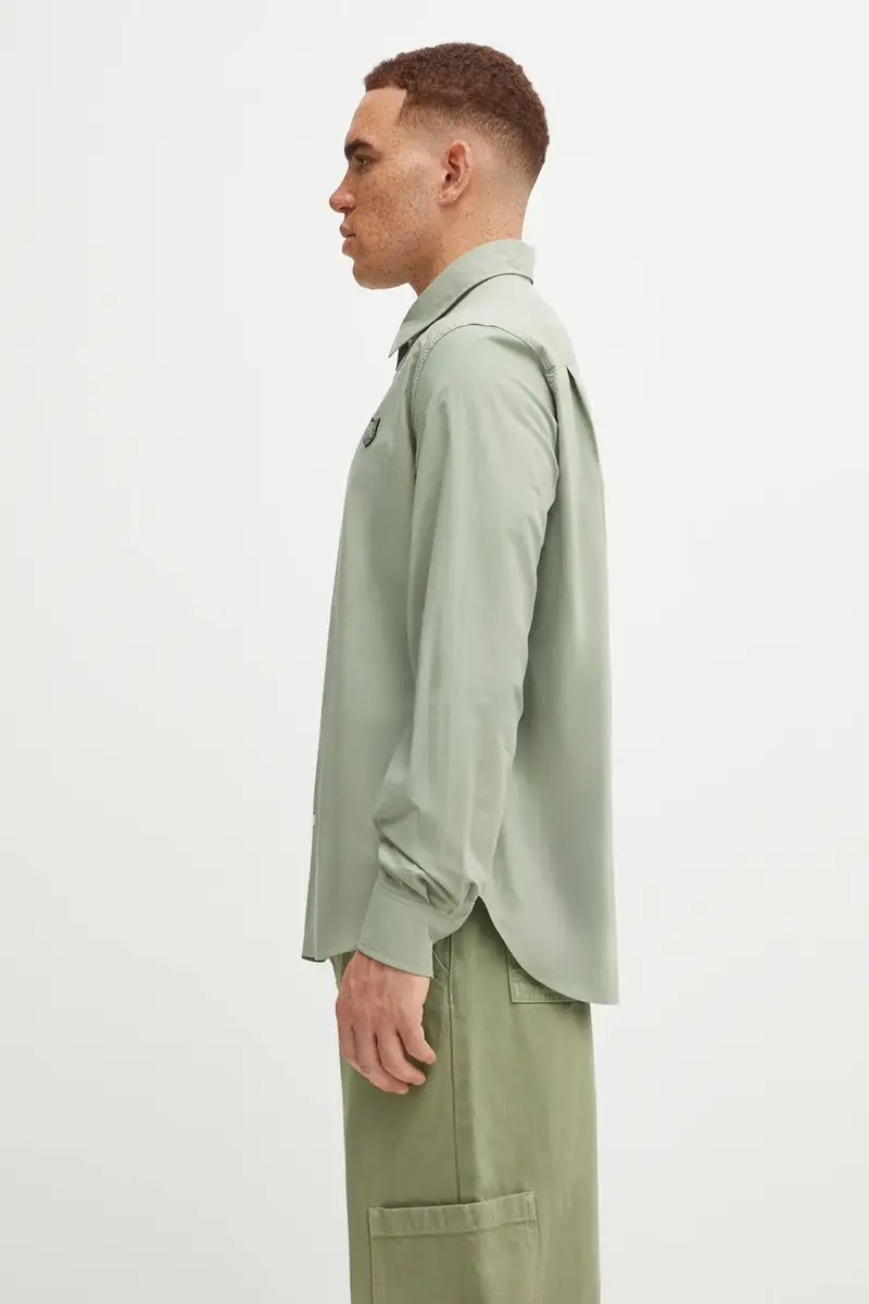 camicia in cotone Bold Fox Head Relaxed uomo colore verde MM00403WC5042 miniatura 2