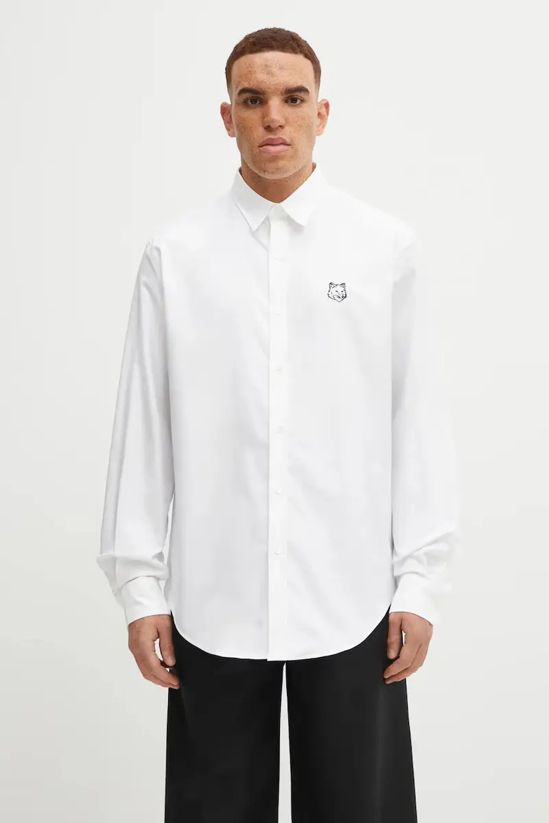 camicia in cotone Contour Fox Head Skate uomo colore bianco MM00405WC5012