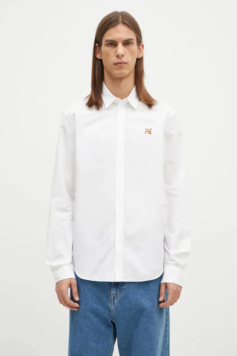 camicia in cotone Fox Head uomo colore bianco MM00409WC5010