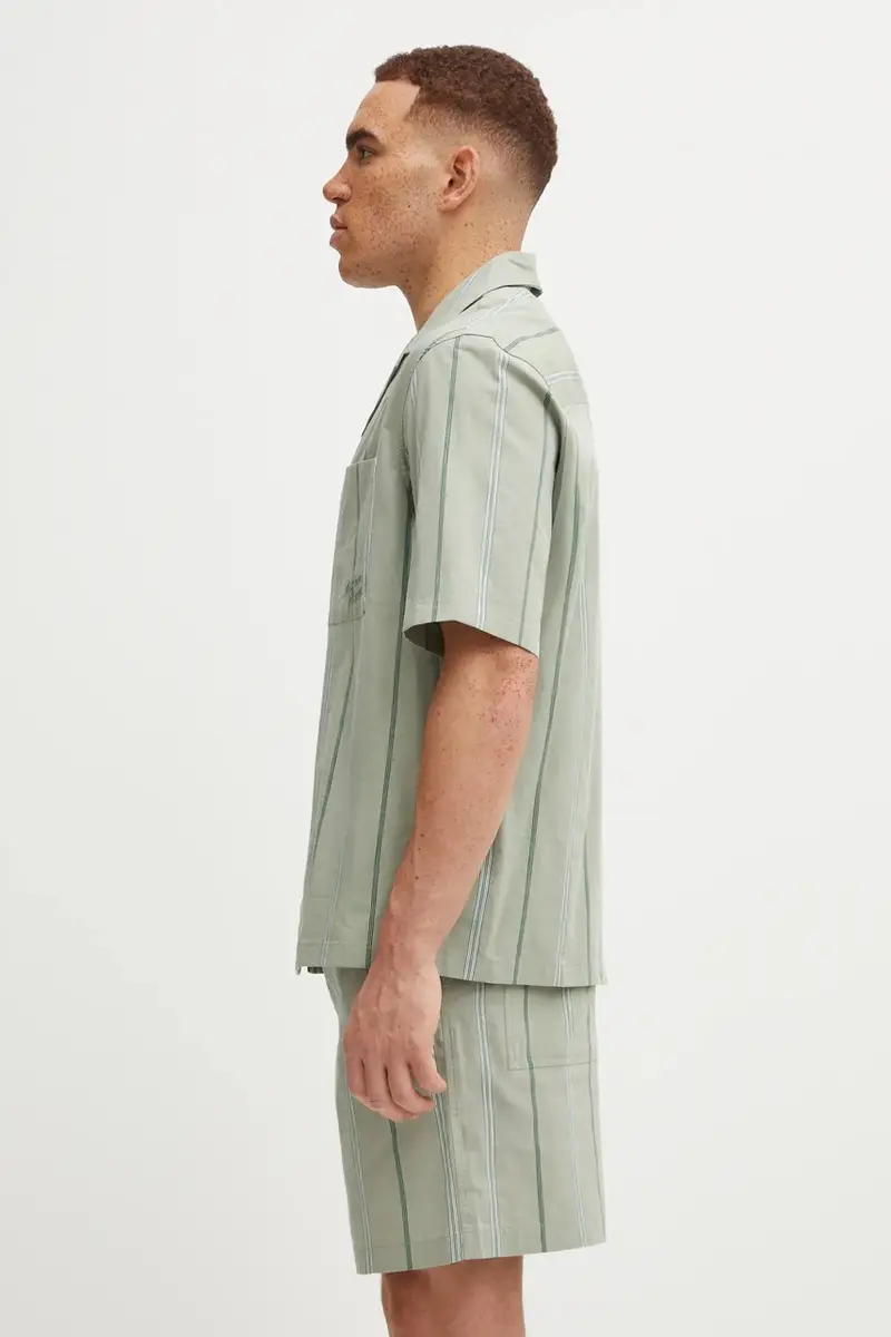 camicia Resort uomo colore verde OM00421WC5029 miniatura 2