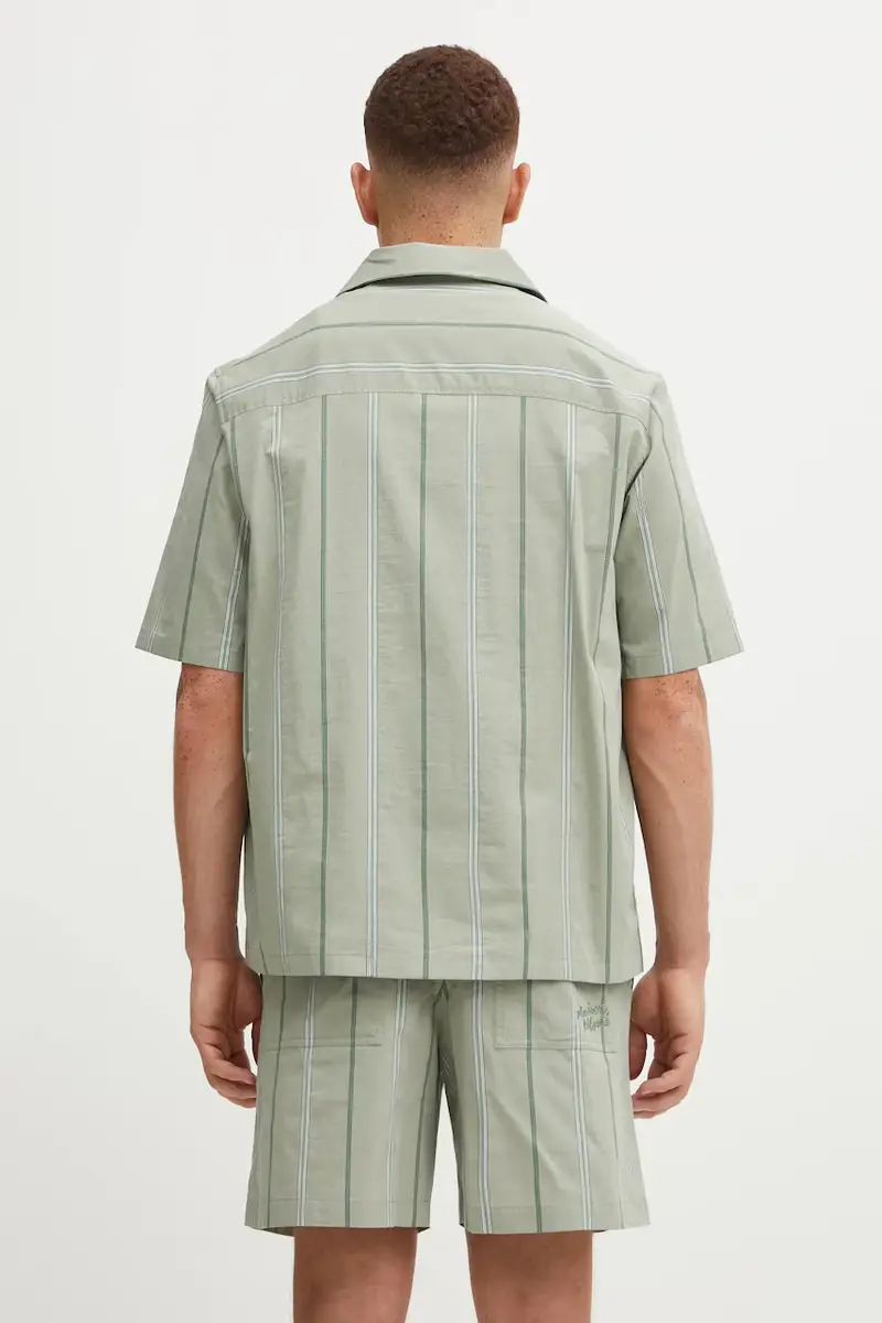 camicia Resort uomo colore verde OM00421WC5029 miniatura 3