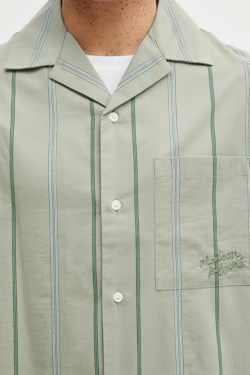 camicia Resort uomo colore verde OM00421WC5029 miniatura 4