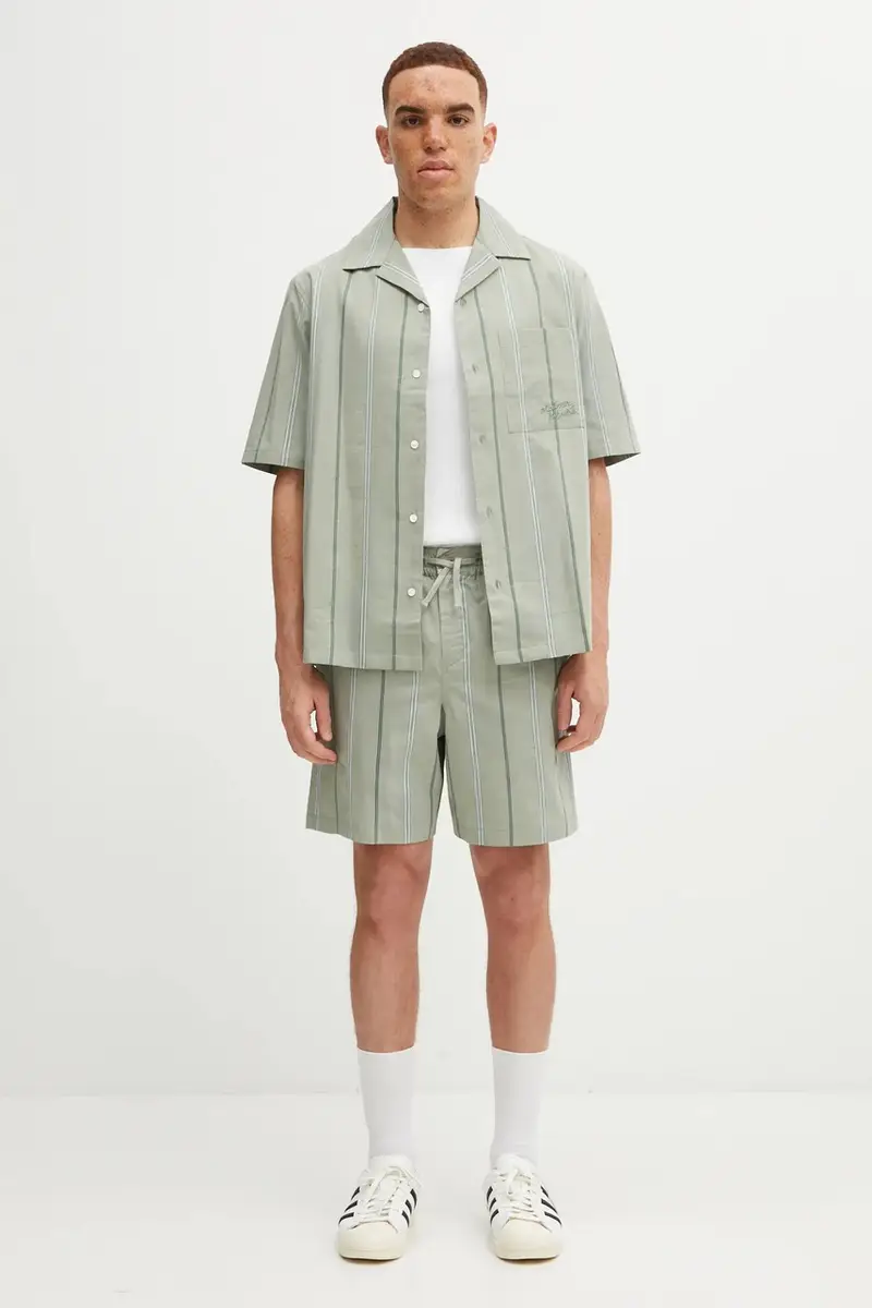 camicia Resort uomo colore verde OM00421WC5029 miniatura 5