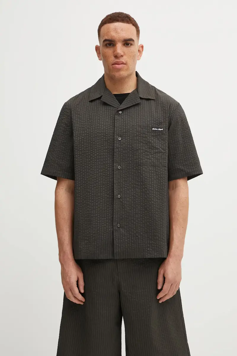 camicia Resort uomo colore verde OM00421WC5032