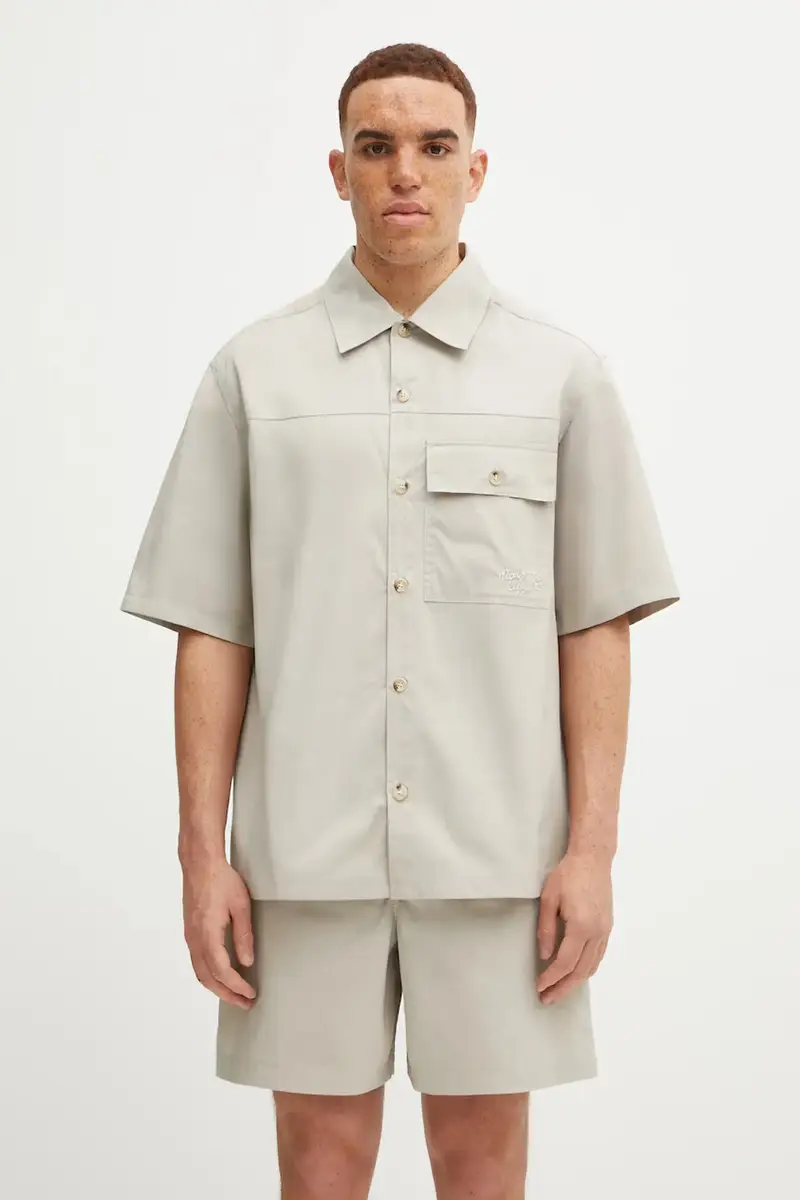 camicia Short Sleeve uomo colore beige OM00429WW9020