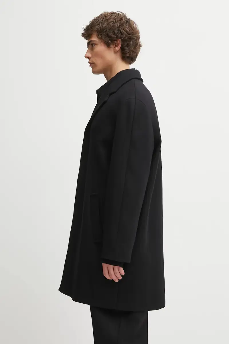 cappotto in lana Tailored colore nero PM02205WM2030 miniatura 2
