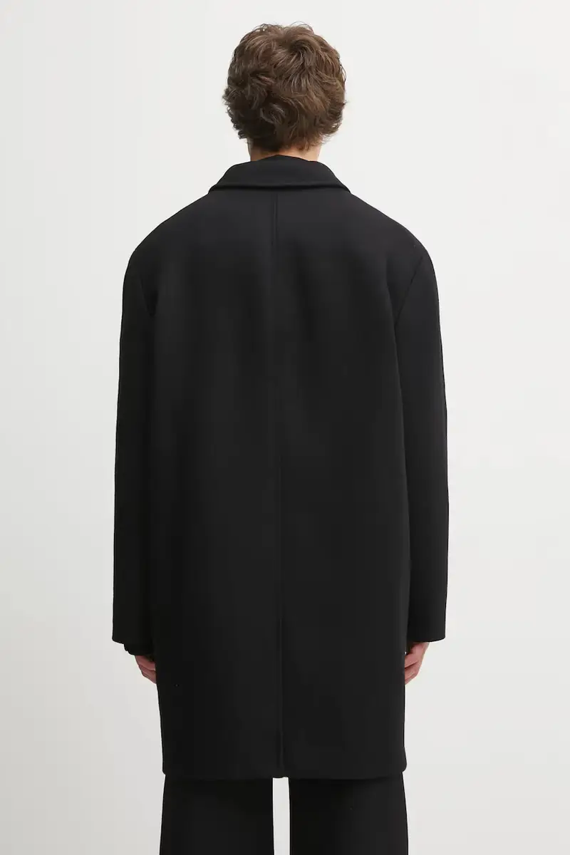 cappotto in lana Tailored colore nero PM02205WM2030 miniatura 3