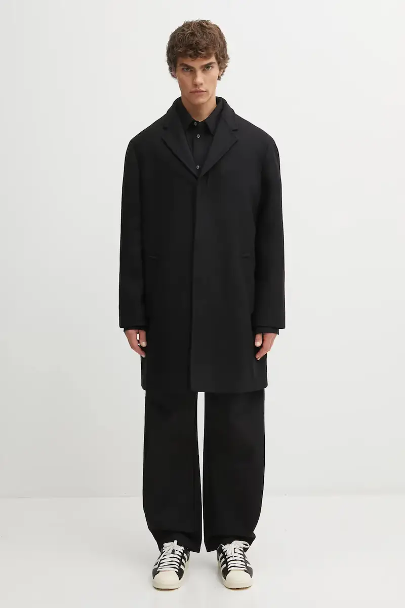 cappotto in lana Tailored colore nero PM02205WM2030 miniatura 5