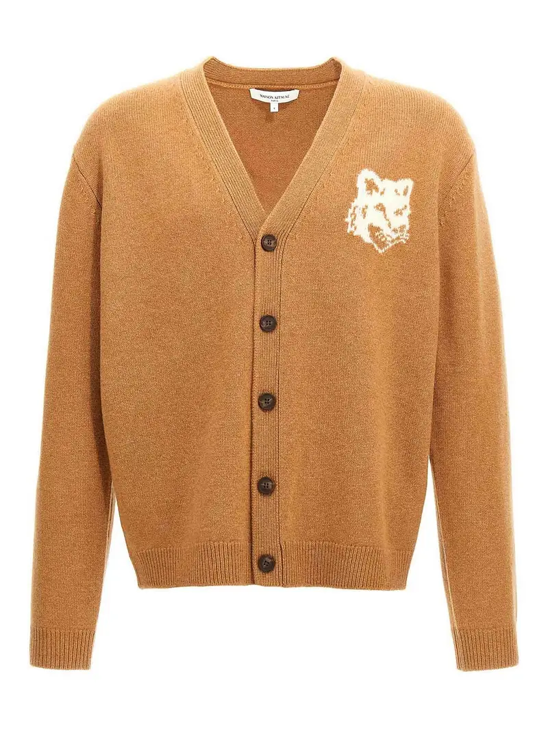 Maison Kitsune Cardigan Marrone 3298993