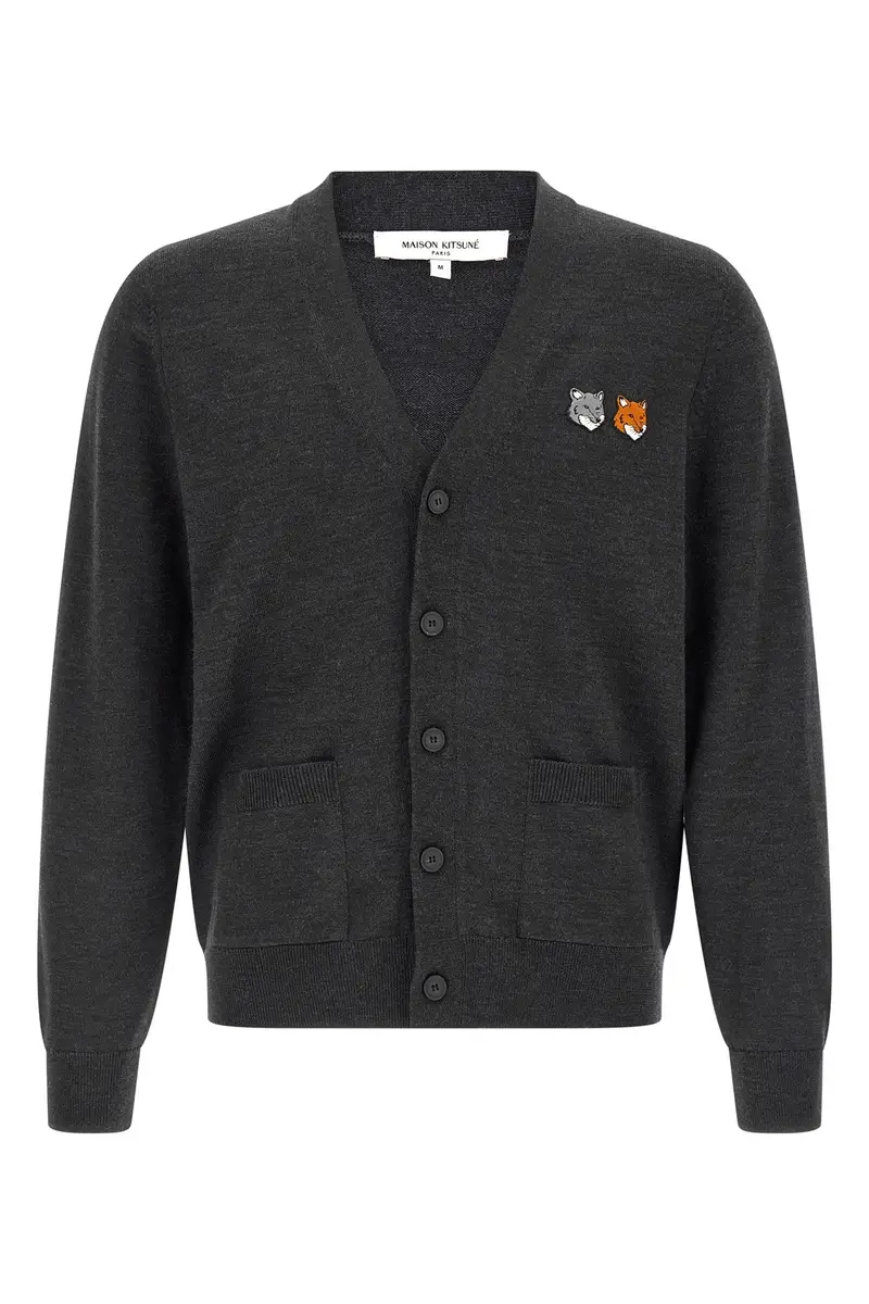 Cardigan Double Fox Grigio