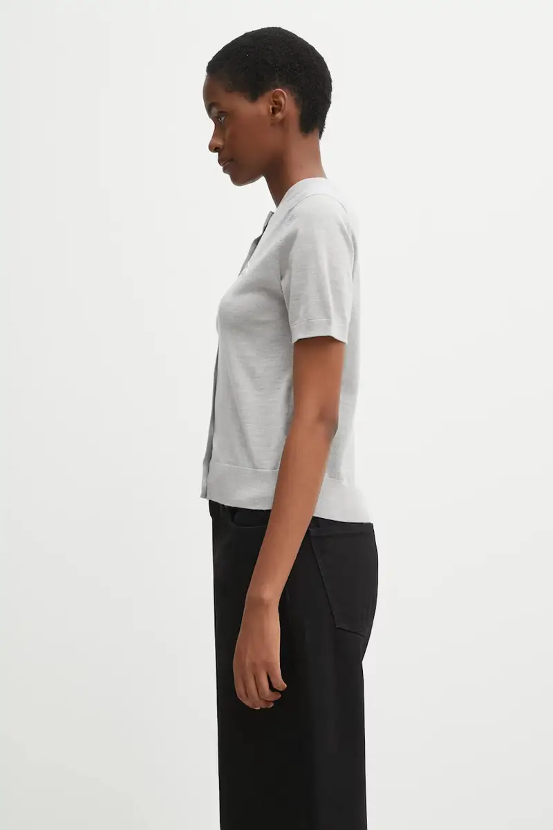 Maison Kitsune Cardigan Donna Grigio 2808995 miniatura 2