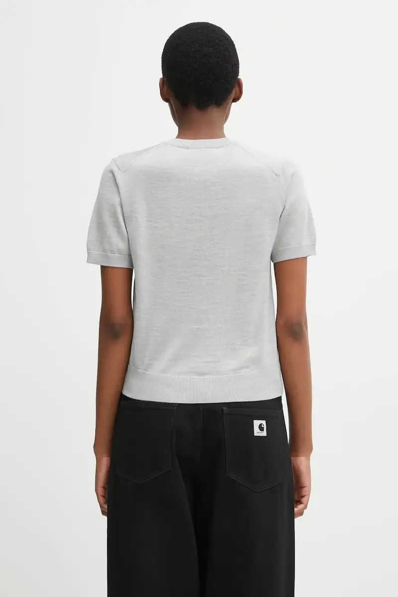 Maison Kitsune Cardigan Donna Grigio 2808995 miniatura 3