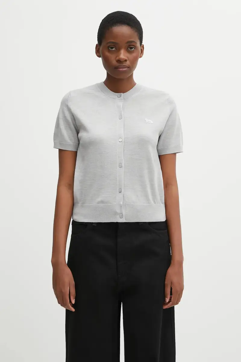 Maison Kitsune Cardigan Donna Grigio 2808995