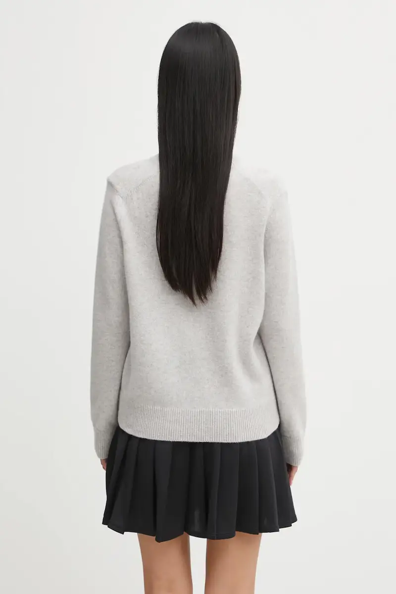 Maison Kitsune Cardigan Donna Grigio 3484378 miniatura 3