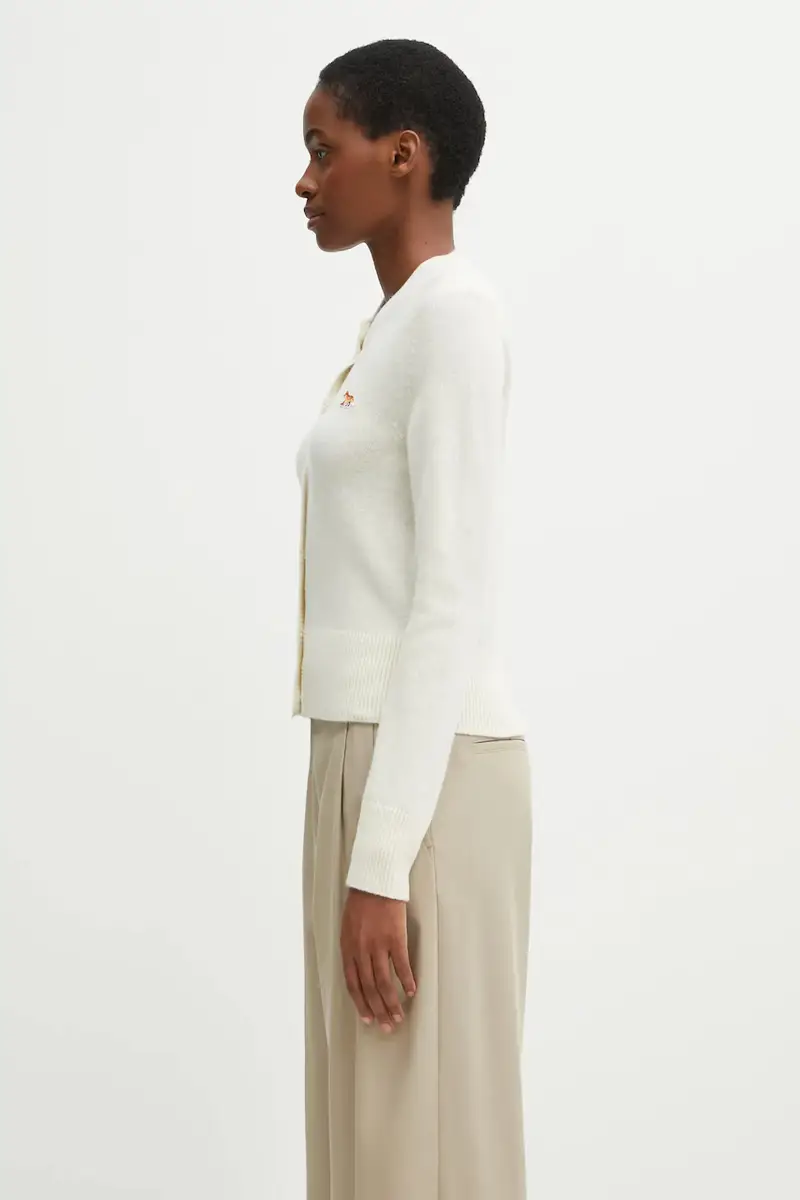 Maison Kitsune Cardigan Donna Beige 2808635 miniatura 2