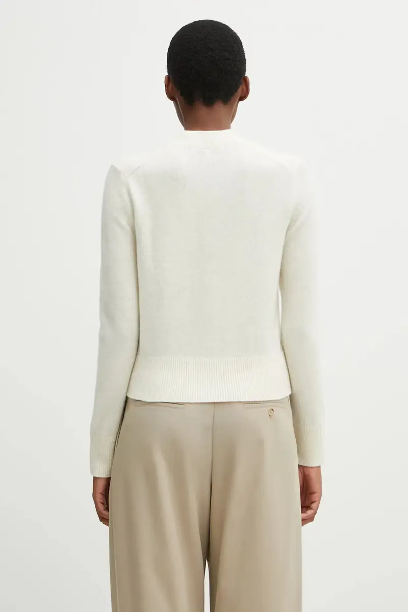 Maison Kitsune Cardigan Donna Beige 2808635 miniatura 3