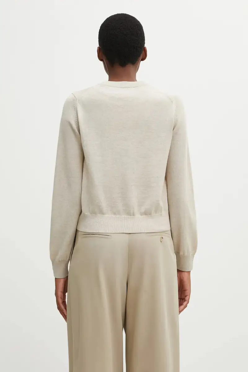 Maison Kitsune Cardigan Donna Beige 2808636 miniatura 3