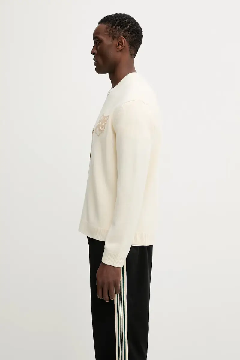 Maison Kitsune Cardigan Uomo Beige 3484357 miniatura 2