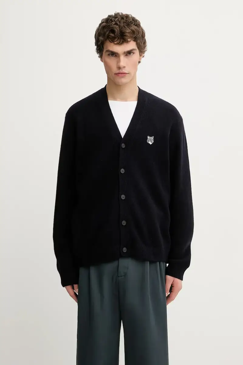 Maison Kitsune Cardigan Uomo Blu 3527893