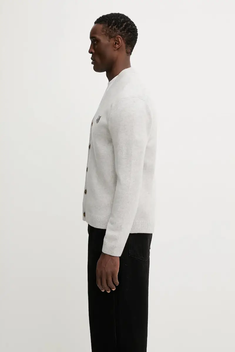 Maison Kitsune Cardigan Uomo Grigio 3527941 miniatura 2