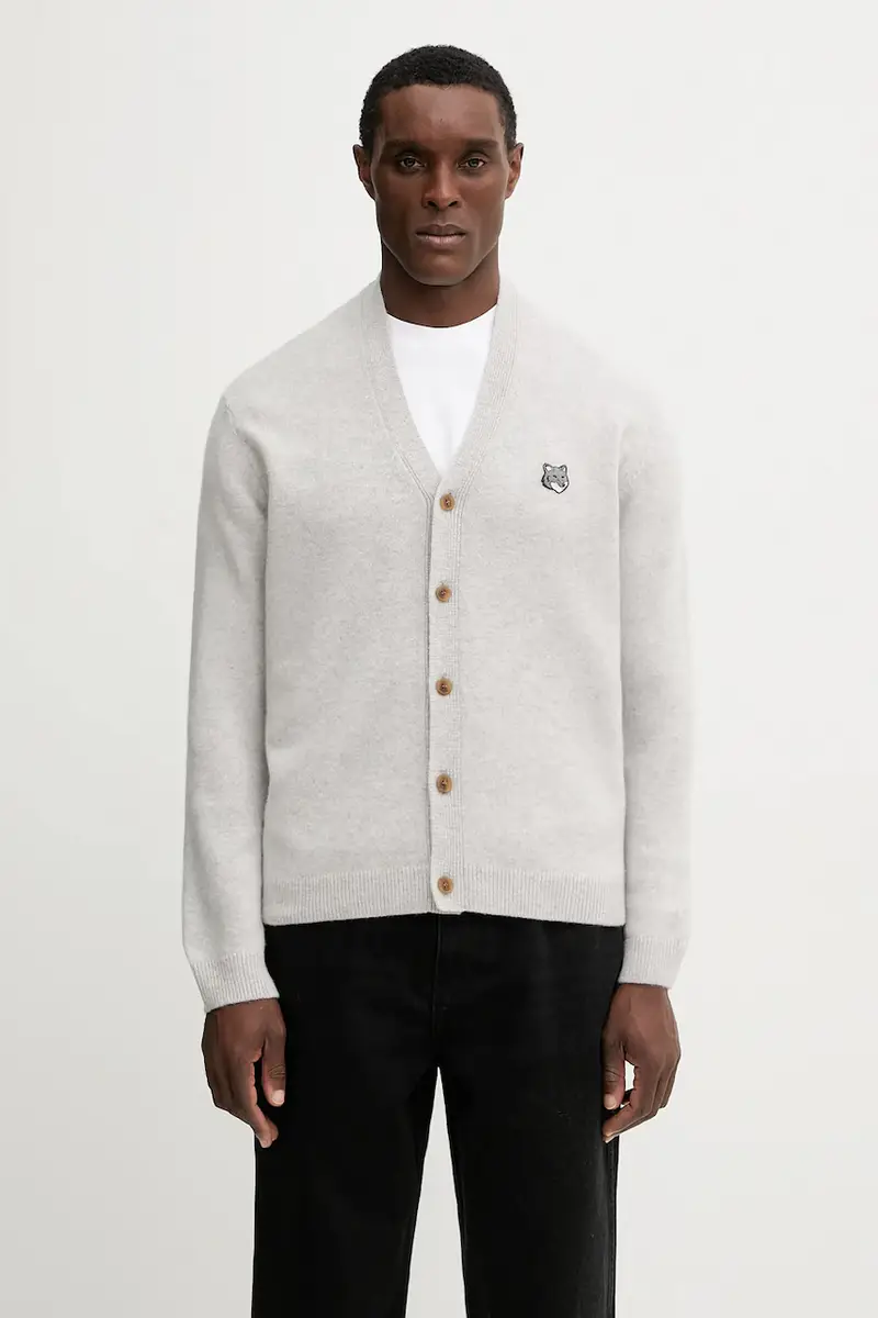 Maison Kitsune Cardigan Uomo Grigio 3527941